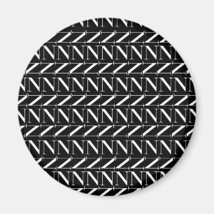 Imán Letra inicial monograma N