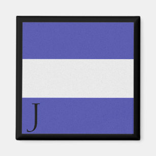 Imán Letra J del alfabeto magnético de la bandera náuti