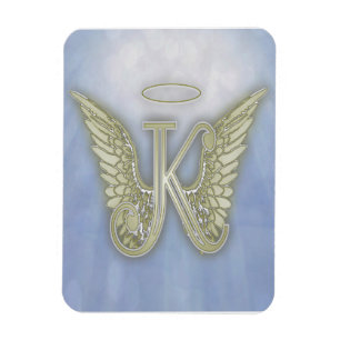 Imán Letra K Angel Monograma