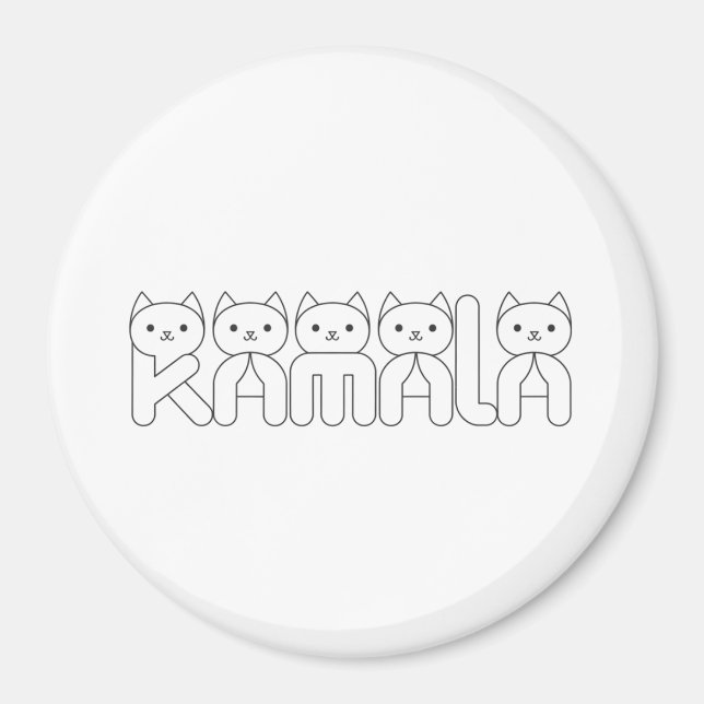 Imán Letra kamala Cat presidente 2024 (Frente)