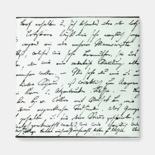 Imán Letra manuscrita de Franz Schubert