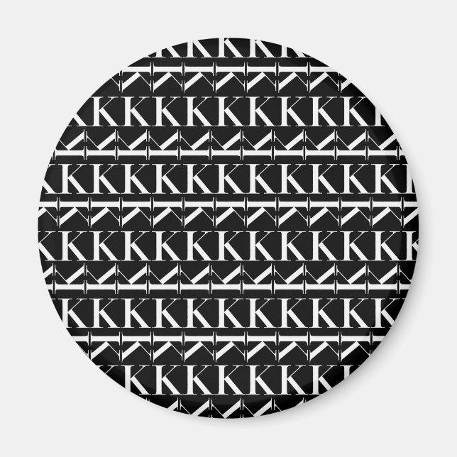 Imán Letra monográfica inicial K (Frente)