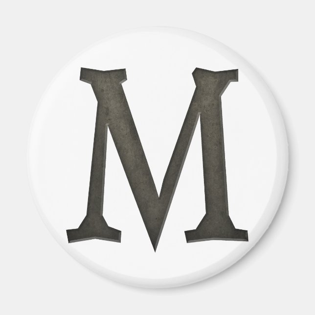 Imán Letra monograma concreta M (Frente)
