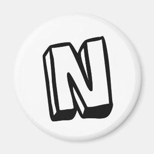 Imán Letra N