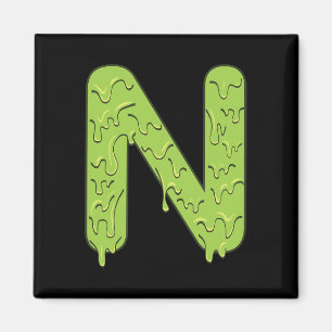 Imán Letra N Alphabet Iniciales Halloween Costume Kids