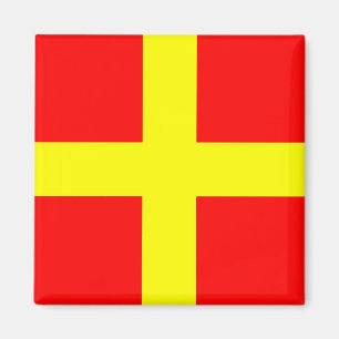 Imán Letra nautical Flag Alphabet Rótulo R (Romeo)