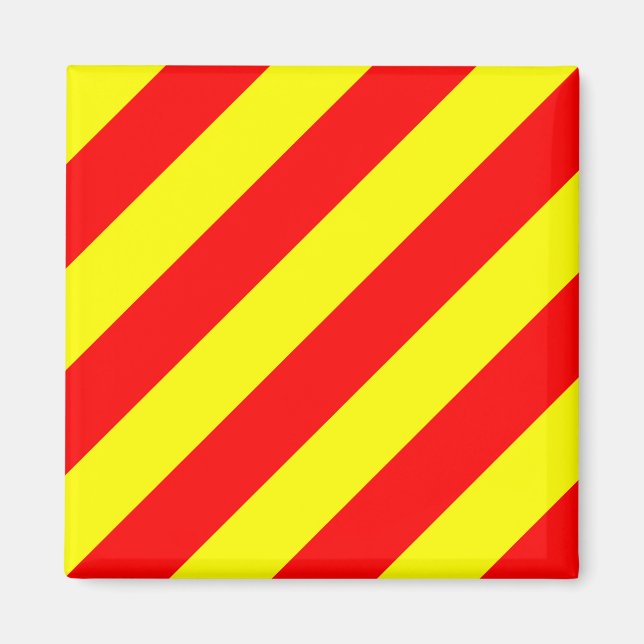 Imán Letra nautical Flag Alphabet Rótulo Y (Yankee) (Frente)