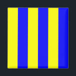 Imán Letra nautical Flag Signal Letter G (Golf)<br><div class="desc">Letra nautical Flag Signal Letter G Square Fridge Magnet. Bandera cuadrada de señal marina que significa "Golf" - letra G con barras de color de rayas amarillas y azules imán.</div>