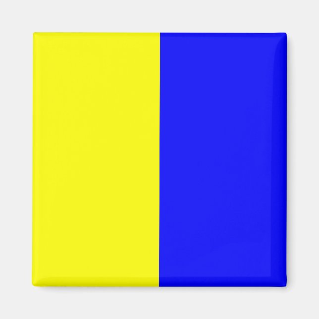 Imán Letra nautical Flag Signal Letter K (Kilo) (Frente)