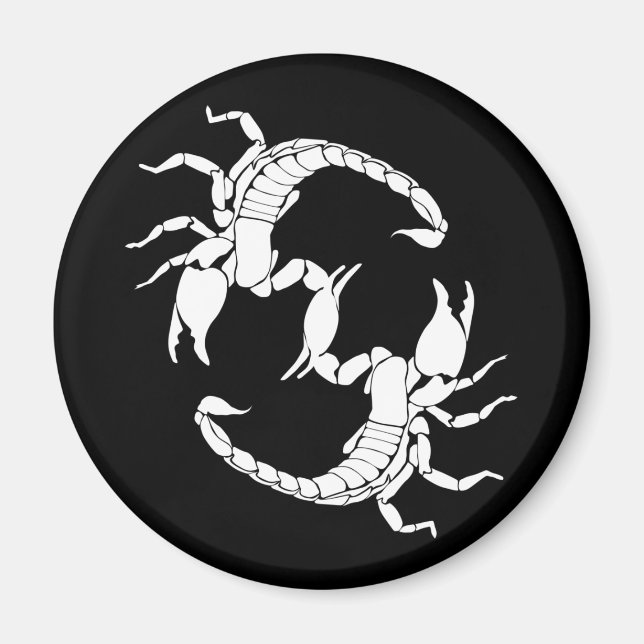 Imán Letra negra y blanca S - Dos Scorpions (Frente)
