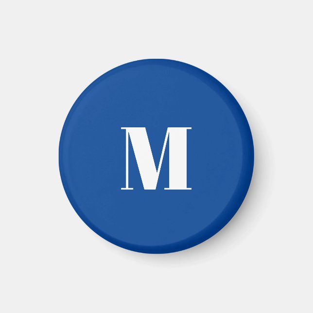 Imán Letra profunda azul inicial monograma moderno esti (Frente)