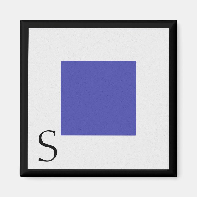 Imán Letra S del alfabeto magnético de la bandera náuti (Frente)