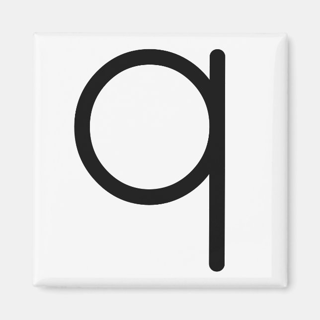 Imán Letra Title "q" Magnet (Frente)