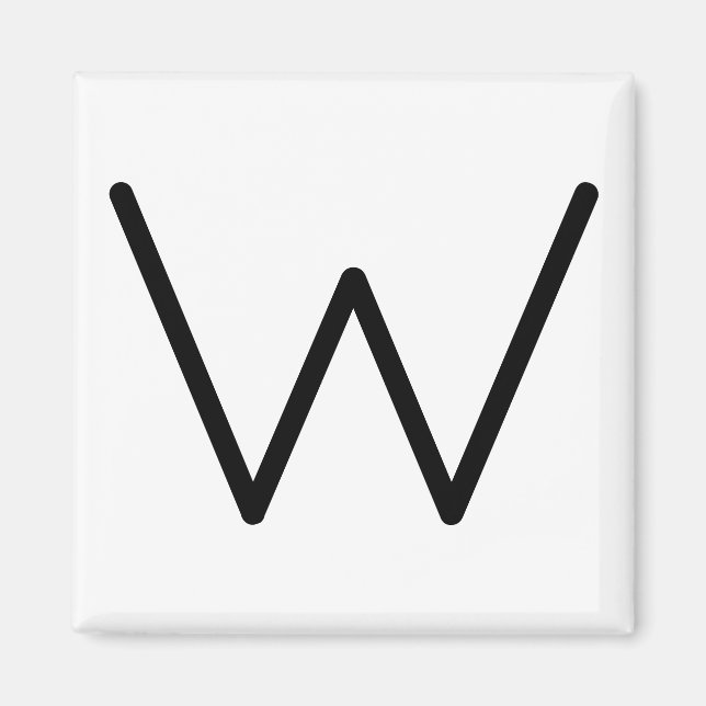 Imán Letra Title "w" Magnet (Frente)