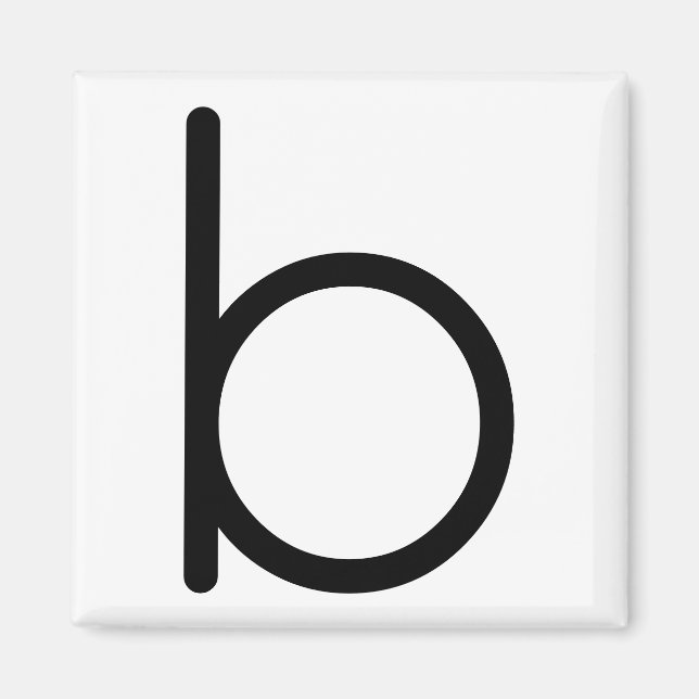 Imán Letra Título "b" Magnet (Frente)