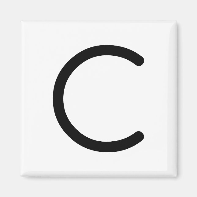 Imán Letra Título "c" Magnet (Frente)