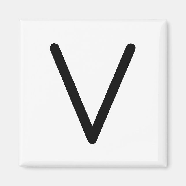 Imán Letra Título "v" Magnet (Frente)