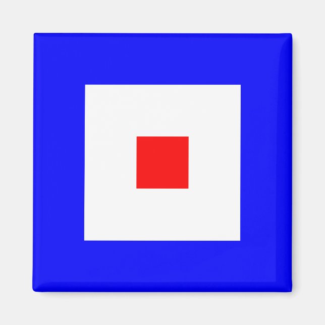 Imán Letra W (Whiskey) del Rótulo alfabético de la band (Frente)