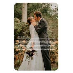 Imán Letras de nuestra canción de bodas Foto