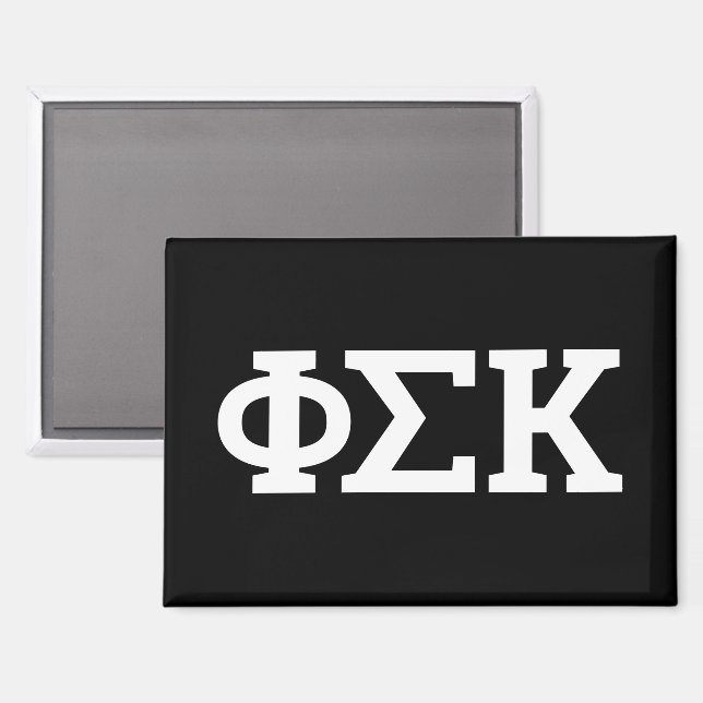 Imán Letras de Phi Sigma Kappa (Anverso/Reverso)