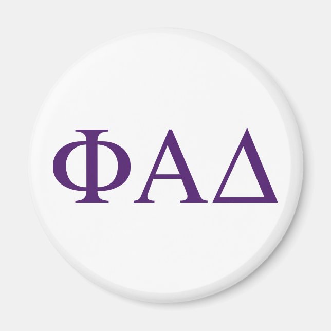 Imán Letras griegas de Phi Alpha Delta (Frente)