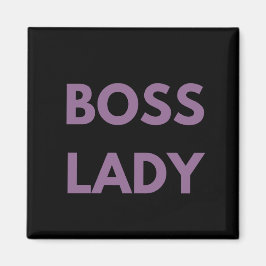 Imán Letras púrpura de Boss Lady