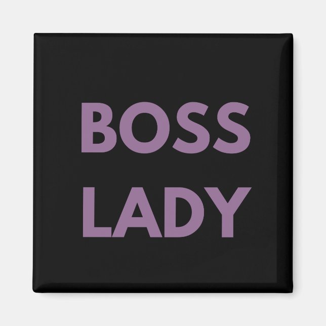 Imán Letras púrpura de Boss Lady (Frente)