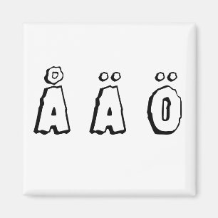 Imán Letras suecas (ö del ä del å)