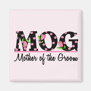 Imán Letras tulipanas de la Madre del Groom (MOG)