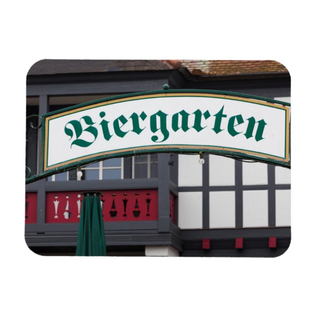 Imán Letrero de Biergarten, Alemania (Horizontal)