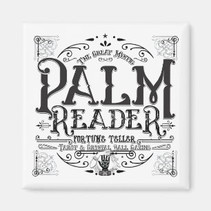 Imán Letrero de lectura de palma mágica vintage