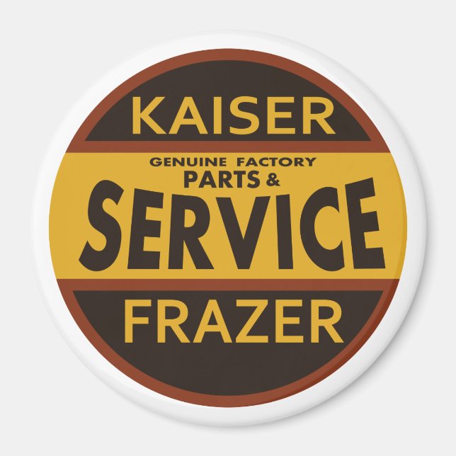 Imán Letrero de servicio Kaiser Frazer vintage (Frente)