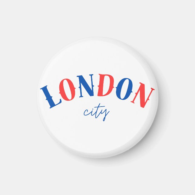 Imán Letrero de tipografía de Londres 1 (Frente)