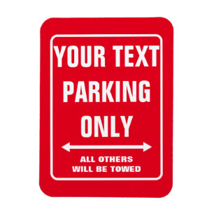 Imán Letrero personalizado de PARKING ONLY divertido im
