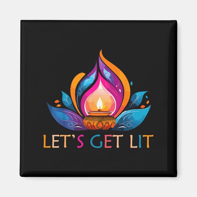 Imán Let's Get Lit Happy Diwali Festival Of Light  (Frente)