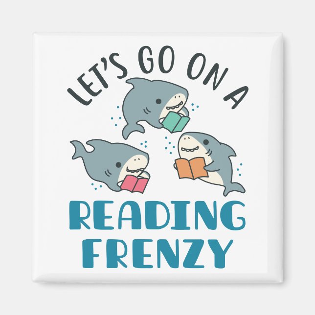 Imán Let's Go On a Reading Frenzy Teacher Shark (Frente)