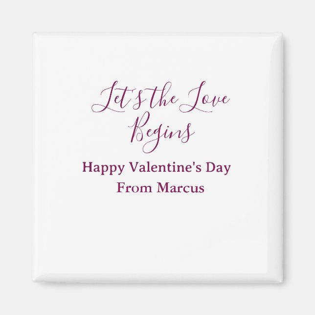 Imán lets the fun begins happy new year name year simpl (Frente)