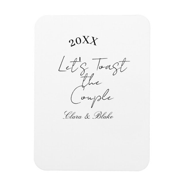 Imán Let's toast the couple engagement wedding party ye (Vertical)