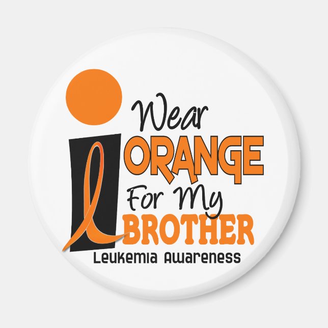 Imán Leucemia Usé NARANJA PARA MI HERMANO 9 (Frente)