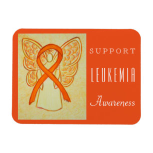 Imán Leukemia Awareness Ribbon Angel Personalizados Mag