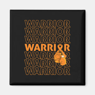 Imán Leukemia Awareness Warrier Naranja Ribbon Boxing G