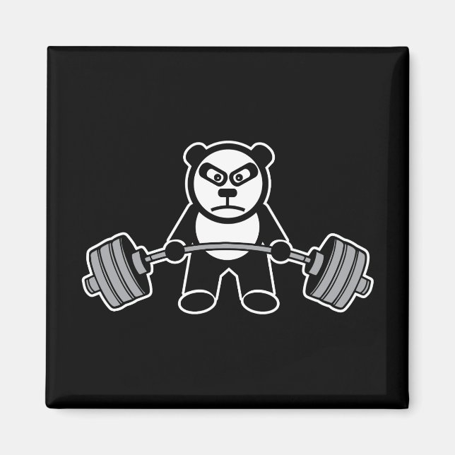 Imán Levantamiento de peso Panda Bear Anime Personaliza (Frente)