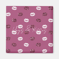 Levantamientos de besos blancos del Purpurina Rojo