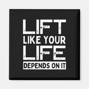Imán Levantar Como Tu Vida Depende De Ti Gym Weightlift