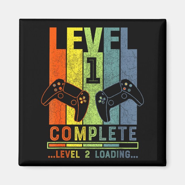 Imán Level 1 Complete Gamer Gift 1 Years Wedding Annive (Frente)
