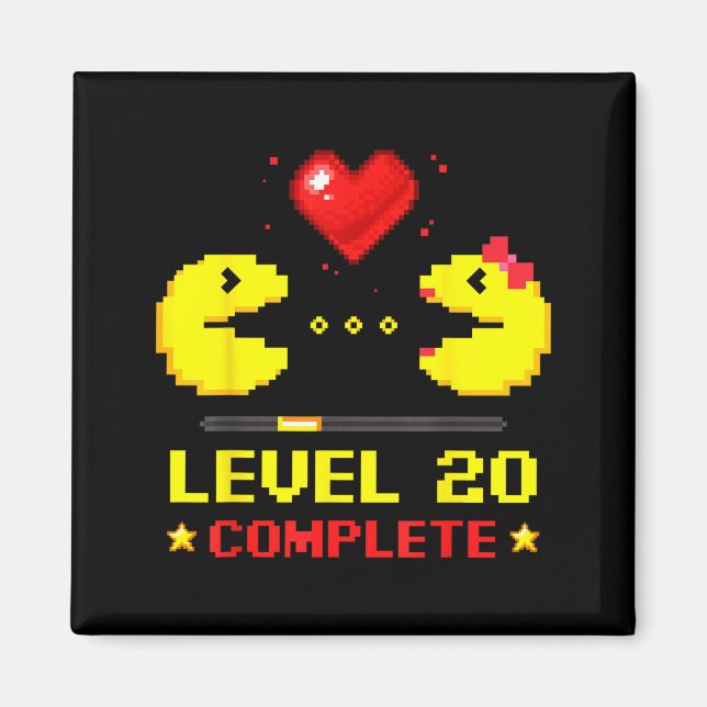 Imán Level 20 Complete Gamers 20th Wedding Anniversary  (Frente)