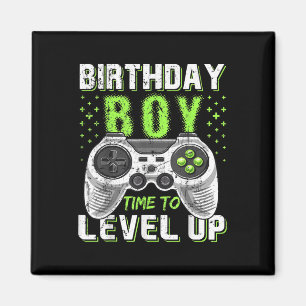 Imán Level Clic Up Birthday Boy Video Juego Niños Chica