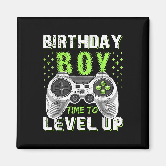 Imán Level Clic Up Birthday Boy Video Juego Niños Chica (Frente)
