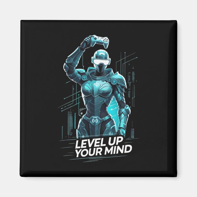 Imán Level Up Your Mind Ai Gamer  (Frente)