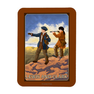 Imán Lewis y Clark que exploran el oeste